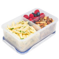 Envase de comida plástica de 3 compartimientos Prep Food Microondas con tapa